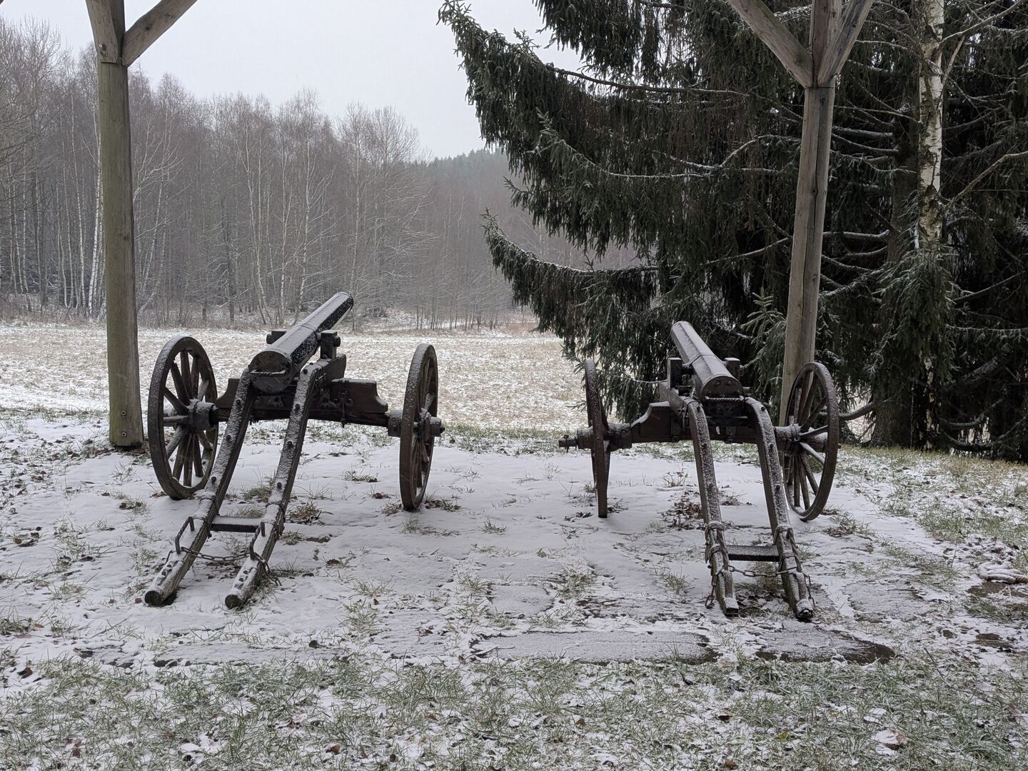 Schwedenschanze mit zwei Kanonen bei Bad Leonfelden.