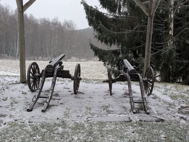 Schwedenschanze mit zwei Kanonen bei Bad Leonfelden.
