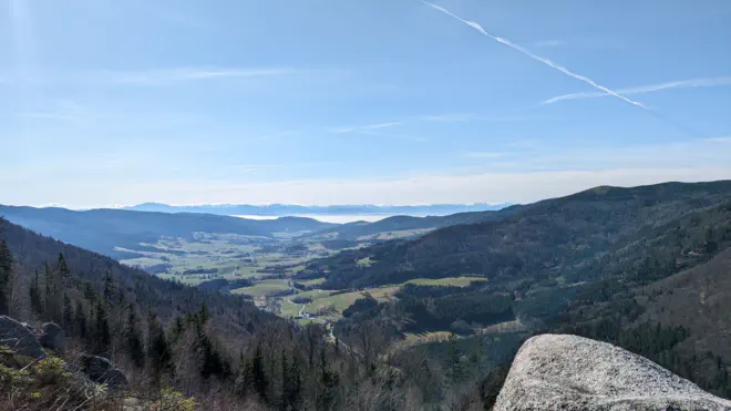 Yspertal and sea of fog in the Alpine foothills