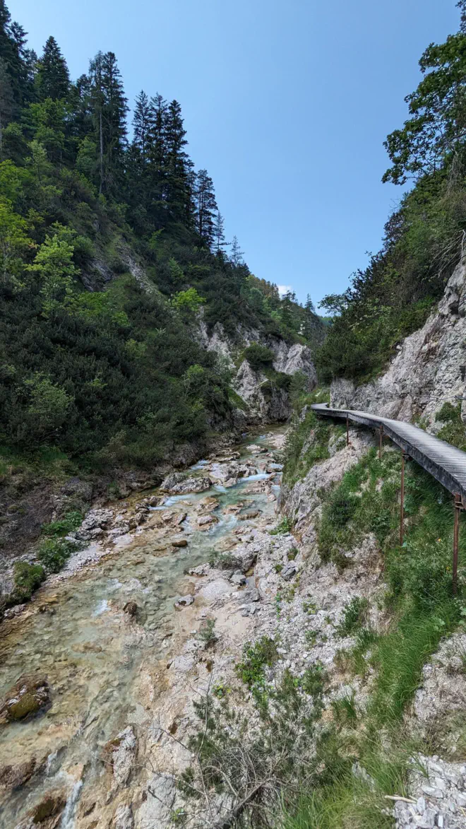 Rushing Ötscherbach in the Vorderen Ötschergräben.
