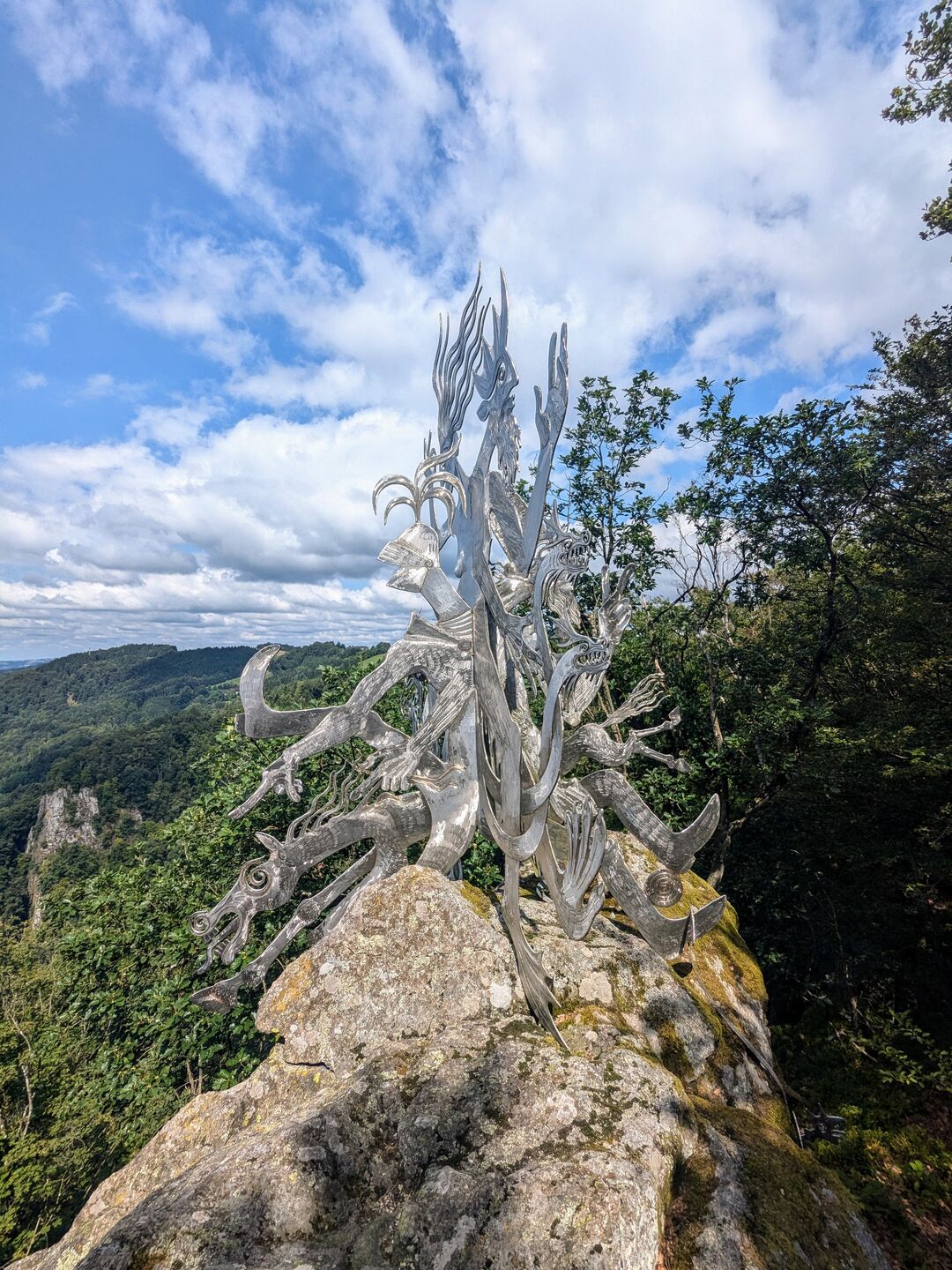 Skulptur Felsenreiter am Predigtstuhl.
