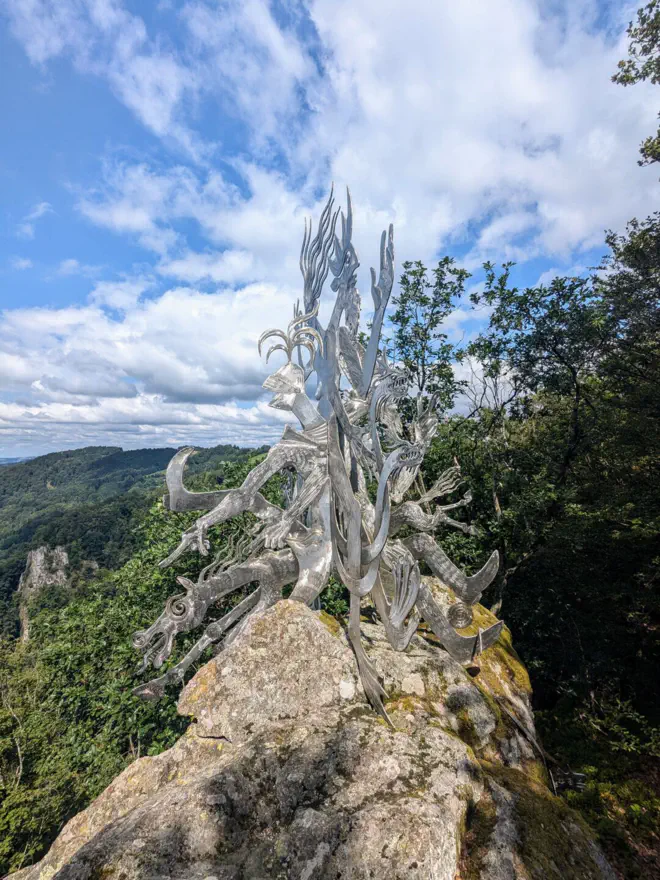 Skulptur Felsenreiter am Predigtstuhl.